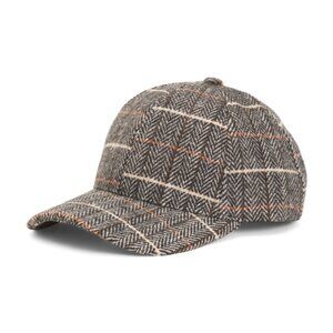 NEW LULLA COLLECTION Plaid Cap in black/gray for women 825 1t1
